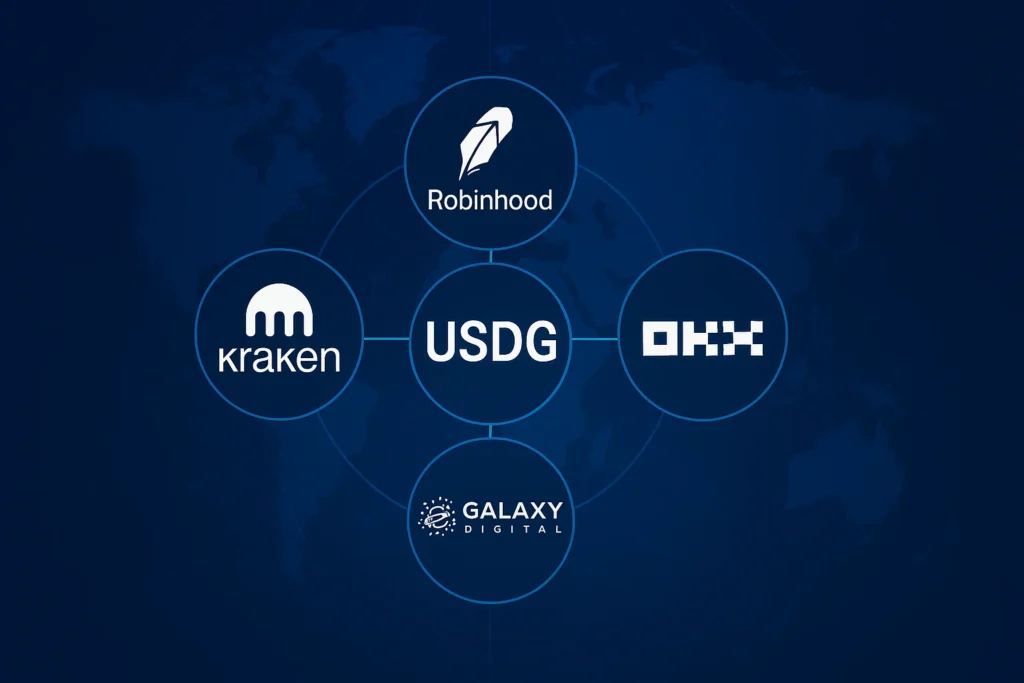 USDG 크라켄, 로빈후드, 갤럭시 디지털 OKY 참여한 이유
